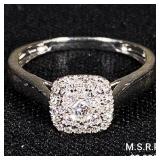 1.5 DWT 10 KT Wht Gold w/ Diamonds Ring Sz: 6.5 1.5 DWT 10 KT Wht Gold w/ Diamonds Ring Sz: 6.5