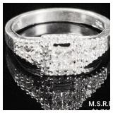 1.9 DWT 10 KT Wht Gold w/ Diamond Ring Sz: 1.9 DWT 10 KT Wht Gold w/ Diamond Ring Sz: