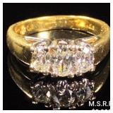 3.7 DWT 14 KT Gold w/ Diamonds Ring Sz: 7 3.7 DWT 14 KT Gold w/ Diamonds Ring Sz: 7