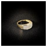 2.7 DWT 10 KT Gold w/ Diamond Ring Sz: 9.5 2.7 DWT 10 KT Gold w/ Diamond Ring Sz: 9.5