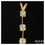1 DWT 14 KT Gold Pendant w/ Diamonds 1 DWT 14 KT Gold Pendant w/ Diamonds