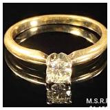 1.3 DWT 14 KT Gold w/ Diamond Ring Sz: 5.5 1.3 DWT 14 KT Gold w/ Diamond Ring Sz: 5.5