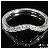 1.6 DWT 14 KT Wht Gold w/ Diamond Ring Sz: 1.6 DWT 14 KT Wht Gold w/ Diamond Ring Sz: