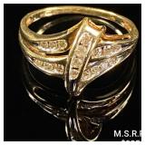 1.6 DWT 10 KT Gold w/ Diamond Ring Sz: 6 1.6 DWT 10 KT Gold w/ Diamond Ring Sz: 6