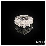 4.5 DWT 14 KT Wht Gold Diamond Ring Sz: 7 4.5 DWT 14 KT Wht Gold Diamond Ring Sz: 7