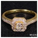 2.3 DWT 14 KT Gold w/ Diamond Ring Sz: 8 2.3 DWT 14 KT Gold w/ Diamond Ring Sz: 8