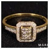 1.7 DWT 14 KT Gold w/ Diamond Ring Sz:10.5 1.7 DWT 14 KT Gold w/ Diamond Ring Sz:10.5