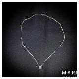 2.2 DWT 18 KT Wht Gold Pendant & Chain w/ Diamond 2.2 DWT 18 KT Wht Gold Pendant & Chain w/ Diamond
