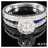 2.3 DWT 10 KT Wht Gold w/ Diamond Ring Sz: 2.3 DWT 10 KT Wht Gold w/ Diamond Ring Sz: