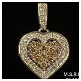 2.3 DWT 14 KT Wht Gold Heart Pendant w/ Diamond 2.3 DWT 14 KT Wht Gold Heart Pendant w/ Diamond