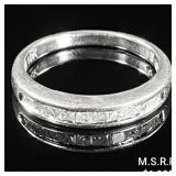 1.7 DWT 10 KT Wht Gold w/ Diamond Ring Sz: 1.7 DWT 10 KT Wht Gold w/ Diamond Ring Sz: