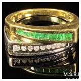 2.7 DWT 10 KT Gold w/ Diamond & Gem Ring 2.7 DWT 10 KT Gold w/ Diamond & Gem Ring