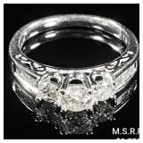 1.9 DWT 10 KT Wht Gold w/ Diamond Ring Sz: 1.9 DWT 10 KT Wht Gold w/ Diamond Ring Sz:
