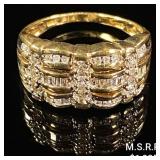 2.8 DWT 10 KT Gold w/ Diamond Ring Sz: 8 2.8 DWT 10 KT Gold w/ Diamond Ring Sz: 8