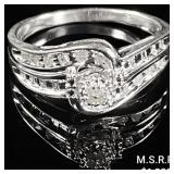 2.2 DWT 10 KT Wht Gold w/ Diamond Ring Sz: 2.2 DWT 10 KT Wht Gold w/ Diamond Ring Sz: