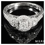 2 DWT 10 KT Wht Gold w/ Diamond Ring Sz:6.5 2 DWT 10 KT Wht Gold w/ Diamond Ring Sz:6.5
