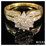 2.6 DWT 10 KT Gold w/ Diamond Ring Sz: 8 2.6 DWT 10 KT Gold w/ Diamond Ring Sz: 8