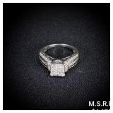 3.7 DWT 10 KT Wht Gold Diamond Ring Sz: 8.5 3.7 DWT 10 KT Wht Gold Diamond Ring Sz: 8.5