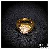5.2 DWT 10 KT Gold Diamond Ring Sz: 9 5.2 DWT 10 KT Gold Diamond Ring Sz: 9