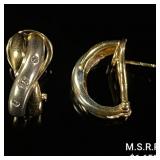 3.5 DWT 14 KT Gold w/ Diamond Earrings 3.5 DWT 14 KT Gold w/ Diamond Earrings