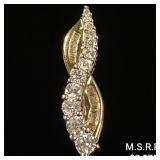 1.3 DWT 10 KT Gold Pendant w/ Diamond Lining 1.3 DWT 10 KT Gold Pendant w/ Diamond Lining