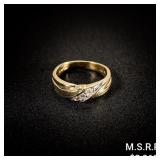 3.7 DWT 14 KT Gold w/ Diamonds Ring Sz: 9.5 3.7 DWT 14 KT Gold w/ Diamonds Ring Sz: 9.5