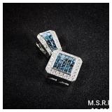 8.9 DWT 14 KT Wht Gold Sqr Pendant w/ Diamond & 8.9 DWT 14 KT Wht Gold Sqr Pendant w/ Diamond &
