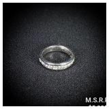 2.2 DWT 14 KT Wht Gold Ring w/ Diamond Sz: 2.2 DWT 14 KT Wht Gold Ring w/ Diamond Sz: