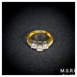 2.4 DWT 14 KT Gold w/ Diamonds Ring Sz: 5 2.4 DWT 14 KT Gold w/ Diamonds Ring Sz: 5