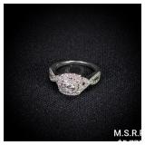 2.6 DWT 14 KT Wht Gold Diamond Ring Sz: 5.5 2.6 DWT 14 KT Wht Gold Diamond Ring Sz: 5.5