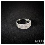 1.9 DWT 10 KT Wht Gold w/ Diamond Ring Sz: 1.9 DWT 10 KT Wht Gold w/ Diamond Ring Sz: