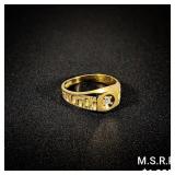2.9 DWT 14 KT Gold w/ Diamond Ring Sz: 9 2.9 DWT 14 KT Gold w/ Diamond Ring Sz: 9