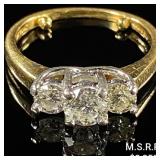 2.2 DWT 14 KT Gold w/ Diamonds Ring Sz: 4 2.2 DWT 14 KT Gold w/ Diamonds Ring Sz: 4