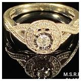 2.3 DWT 10 KT Wht Gold w/ Diamond Ring Sz: 2.3 DWT 10 KT Wht Gold w/ Diamond Ring Sz: