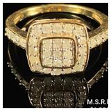 2.5 DWT 10 KT Gold w/ Diamond Ring Sz: 8.5 2.5 DWT 10 KT Gold w/ Diamond Ring Sz: 8.5