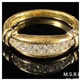 2.6 DWT 14 KT Gold w/ Diamond Ring Sz: 7 2.6 DWT 14 KT Gold w/ Diamond Ring Sz: 7