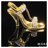 2.3 DWT 14 KT Gold HIgh Heel Pendant w/ Diamonds 2.3 DWT 14 KT Gold HIgh Heel Pendant w/ Diamonds