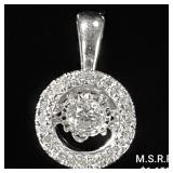 0.8 DWT 10 KT Wht Gold Pendant w/ Diamonds 0.8 DWT 10 KT Wht Gold Pendant w/ Diamonds