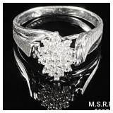 1.8 DWT 10 KT Wht Gold w/ Diamonds Ring Sz: 6 1.8 DWT 10 KT Wht Gold w/ Diamonds Ring Sz: 6