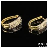 3.9 DWT 10 KT Gold w/ Diamond Earrings 3.9 DWT 10 KT Gold w/ Diamond Earrings