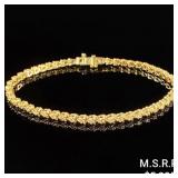 6.2 DWT 14 KT Gold w/ Diamonds Bracelet 6.2 DWT 14 KT Gold w/ Diamonds Bracelet