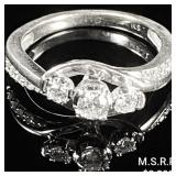 1.9 DWT 10 KT Wht Gold w/ Diamond Ring Sz: 1.9 DWT 10 KT Wht Gold w/ Diamond Ring Sz: