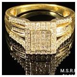 2.5 DWT 10 KT Gold w/ Diamond Ring Sz: 6.5 2.5 DWT 10 KT Gold w/ Diamond Ring Sz: 6.5