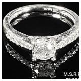 1.5 DWT 10 KT Wht Gold w/ Diamond Ring Sz: 1.5 DWT 10 KT Wht Gold w/ Diamond Ring Sz: