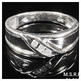 2.3 DWT 10 KT Wht Gold w/ Diamonds Ring Sz: 8 2.3 DWT 10 KT Wht Gold w/ Diamonds Ring Sz: 8