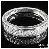 2 DWT 10 KT Wht Gold w/ Diamond Ring Sz:10 2 DWT 10 KT Wht Gold w/ Diamond Ring Sz:10