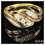 1.7 DWT 10 KT Gold w/ Diamond Ring Sz: 8.5 1.7 DWT 10 KT Gold w/ Diamond Ring Sz: 8.5