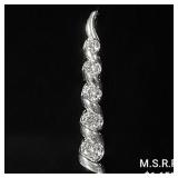 1.4 DWT 14 KT Wht Gold Pendant w/ Diamond Lining 1.4 DWT 14 KT Wht Gold Pendant w/ Diamond Lining