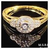 1.5 DWT 14 KT Gold Diamond Ring Sz: 7.5 1.5 DWT 14 KT Gold Diamond Ring Sz: 7.5