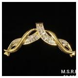 4.3 DWT 14 KT Gold Pendant w/ Diamond Lining 4.3 DWT 14 KT Gold Pendant w/ Diamond Lining